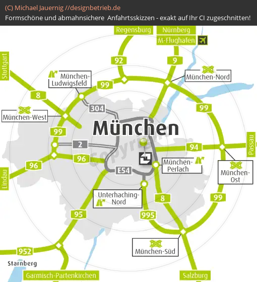 Anfahrtsskizzen München Übersichtskarte (345)