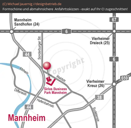 Anfahrtsskizzen Mannheim Business Sirius Park (Detailskizze) (349)