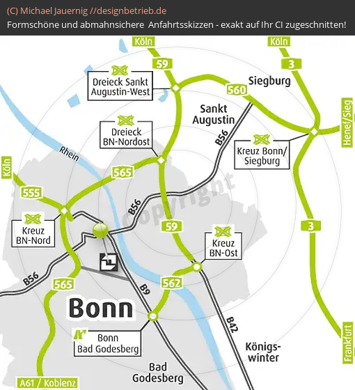Anfahrtsskizzen Bonn Übersichtskarte (372)