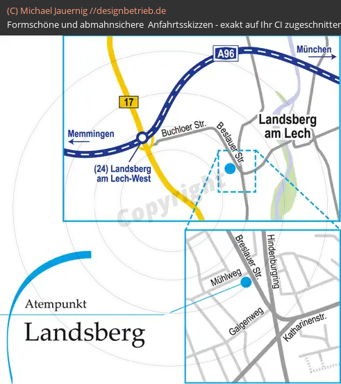 Anfahrtsskizzen Landsberg am Lech Mühlweg (387)