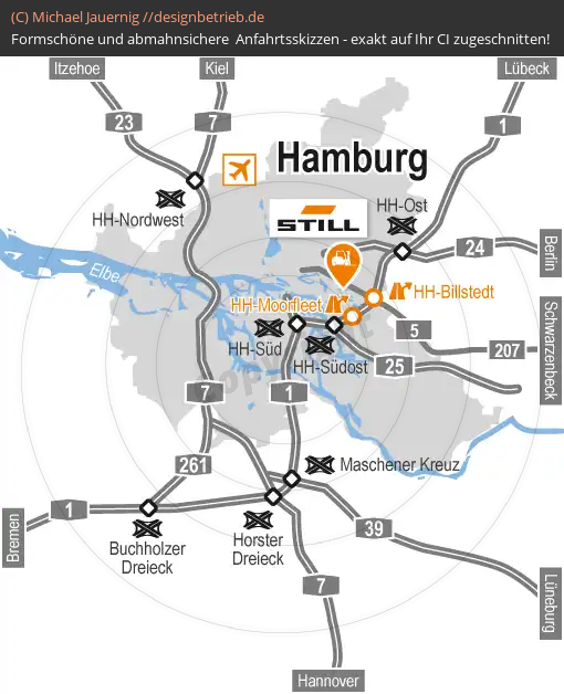 Anfahrtsskizzen Hamburg Übersichtskarte (436)