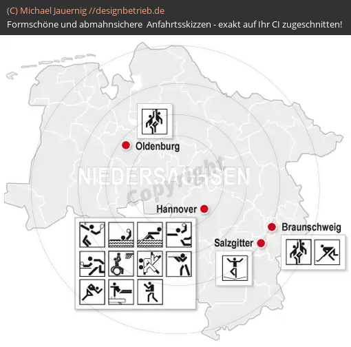 Anfahrtsskizzen Niedersachsen Übersichtskarte (577)
