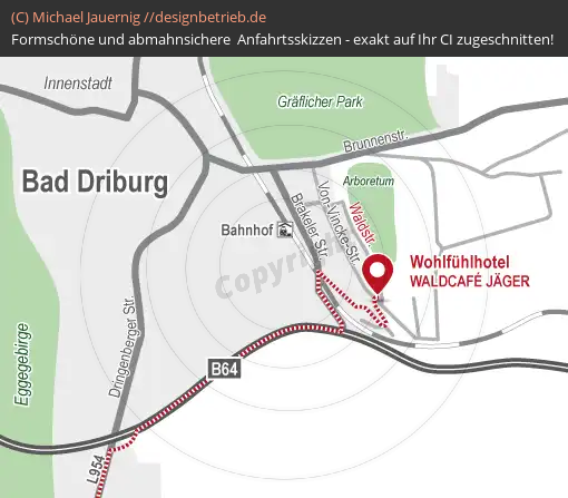Anfahrtsskizzen Bad Driburg (Detailkarte) (612)