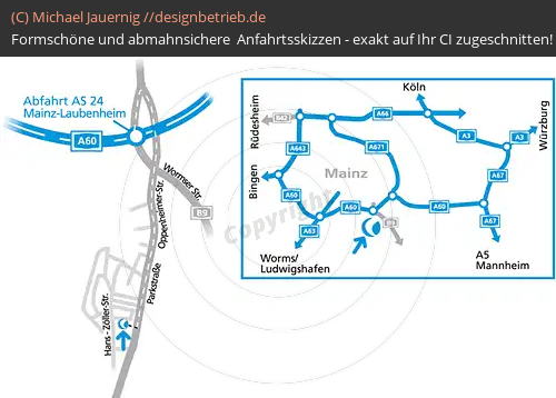 Anfahrtsskizzen erstellen / Anfahrtsskizze Mainz   (FAUN)
