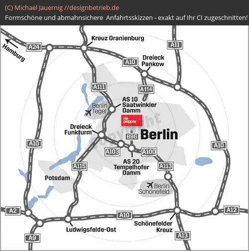 Anfahrtsskizzen erstellen / Anfahrtsskizze Berlin (Übersichtskarte)   HRPepper