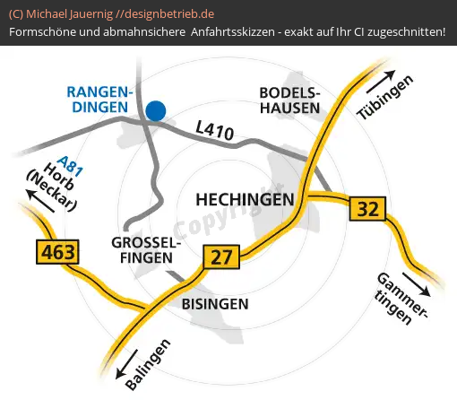 Anfahrtsskizzen Rangendingen Übersichtskarte (212)