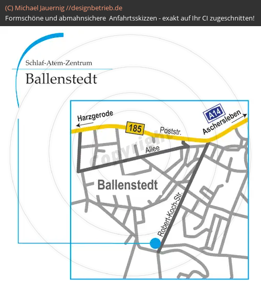 Anfahrtsskizzen erstellen / Anfahrtsskizze Ballenstedt   Löwenstein Medical GmbH & Co. KG