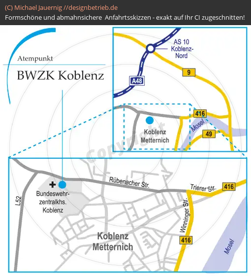 Anfahrtsskizzen erstellen / Anfahrtsskizze Koblenz   Löwenstein Medical GmbH & Co. KG
