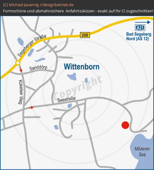 Anfahrtsskizze 316 Wittenborn (Detailkarte)   Gut Oehe (316)