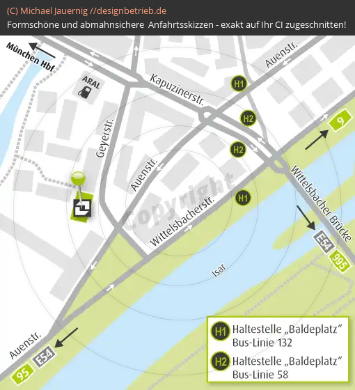 Anfahrtsskizzen München Geyerstraße (340)