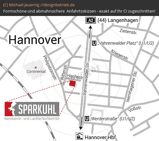 Anfahrtsskizze 396 Hannover Hischestraße   Sparkuhl GmbH (396)