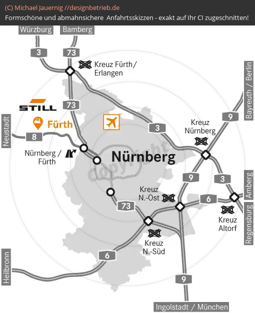 Anfahrtsskizzen Nürnberg Übersichtskarte (399)