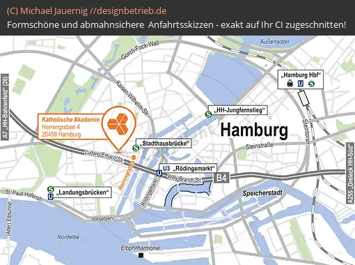 Anfahrtsskizzen erstellen / Anfahrtsskizze Hamburg   Katholische Akademie Hamburg