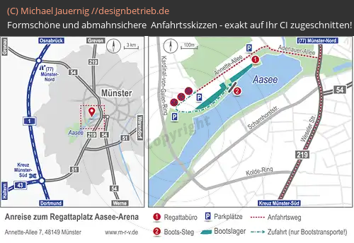 Anfahrtsskizzen Aasee Münster (481)