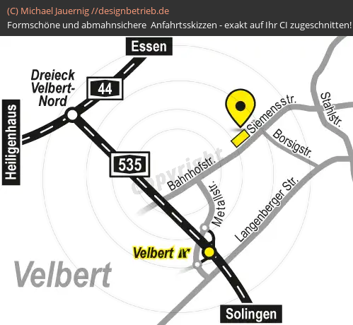 Anfahrtsskizzen Velbert Siemensstraße (482)