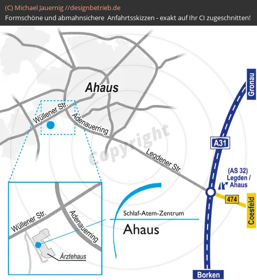 Anfahrtsskizzen Ahaus Wüllener Straße (505)