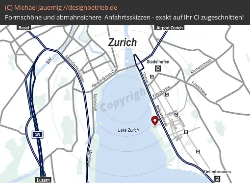 Anfahrtsskizzen Zürich (Klausstrasse) Übersicht (510)