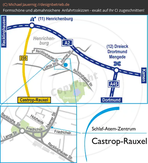 Anfahrtsskizzen Castrop-Rauxel Ickerner Straße (525)