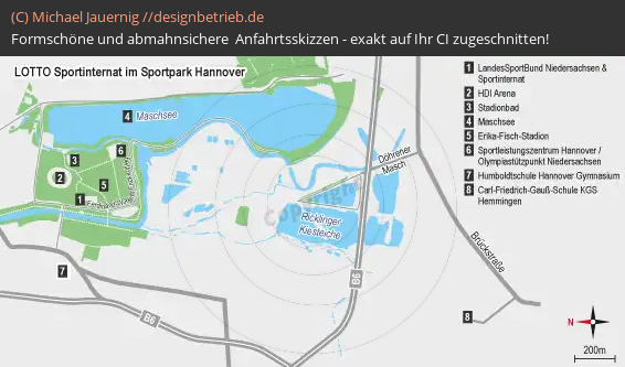 Anfahrtsskizze 573 Hannover (Lageplan Sportpark)   LandesSportBund Niedersachsen e.V. (573)