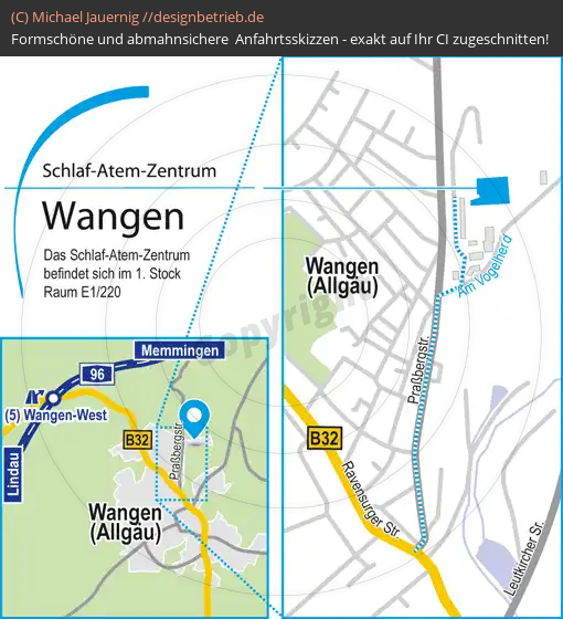 Anfahrtsskizzen erstellen / Anfahrtsskizze Wangen   Schlaf-Atem-Zentrum | Löwenstein Medical GmbH & Co. KG