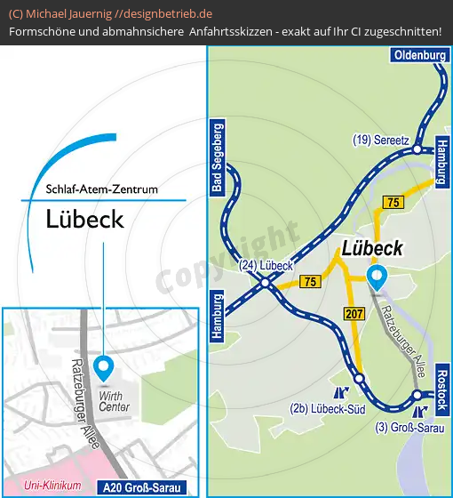 Anfahrtsskizzen Lübeck Ratzeburger Allee (712)