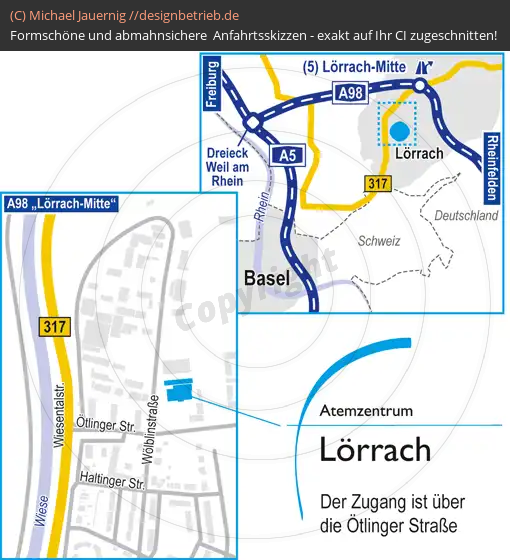 Anfahrtsskizze 713 Lörrach Wölblinstraße   Schlaf-Atem-Zentrum | Löwenstein Medical GmbH & Co. KG (713)