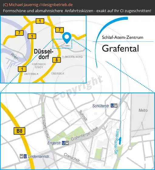 Anfahrtsskizzen Düsseldorf-Grafental (740)