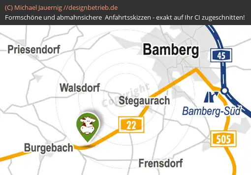 Anfahrtsskizze 787 Oberharnsbach bei Bamerg   Übersichtskarte | Familie Metzner (787)