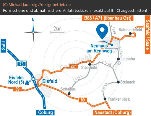 Anfahrtsskizzen Neuhaus am Rennweg (801)